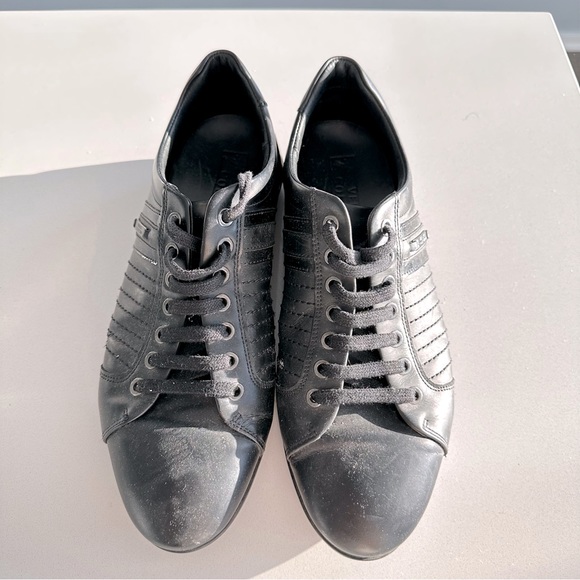 Versace Collection Leather Sneakers - Picture 1 of 4